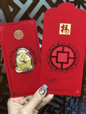 Bao li xì thần tài mạ vàng 24k Hong Kong giá sỉ rẻ