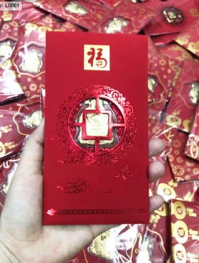 Bao li xì thần tài mạ vàng 24k Hong Kong giá sỉ rẻ