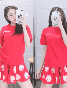 Sài Gòn sỉ đồ bộ nữ quần váy in hoa