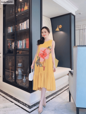 Sài Gòn sỉ đầm nữ maxi bèo in hoa