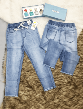 TPHCM xưởng sỉ quần jean nữ lưng thun co giãn xanh nhạt 024