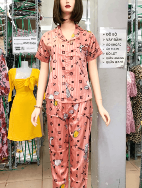 Đồ bộ nữ Pijama gấm hoạ tiết - DB4407