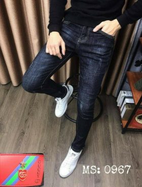 Quần jean dài nam màu xanh đen
