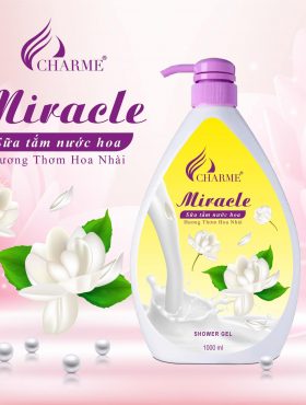 Sữa Tắm Nước Hoa Charme Miracle 1000ml hương hoa nhài
