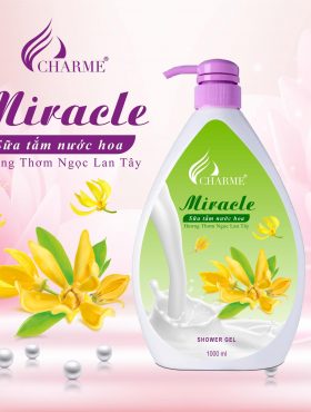 Sữa Tắm Nước Hoa Charme Miracle 1000ml Cho Nữ Hương Ngọc Lan Tây