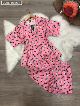 Set đồ bộ nữ Pijama quần đùi latin - DB5435