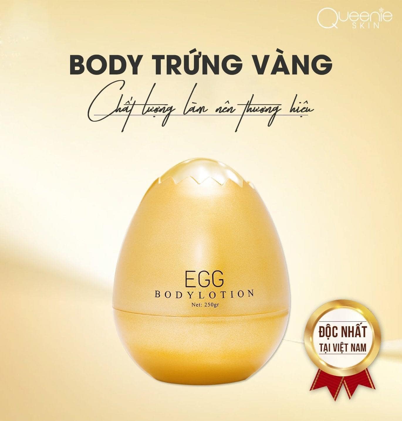 Kem body Trứng Vàng Queenis chính hãng