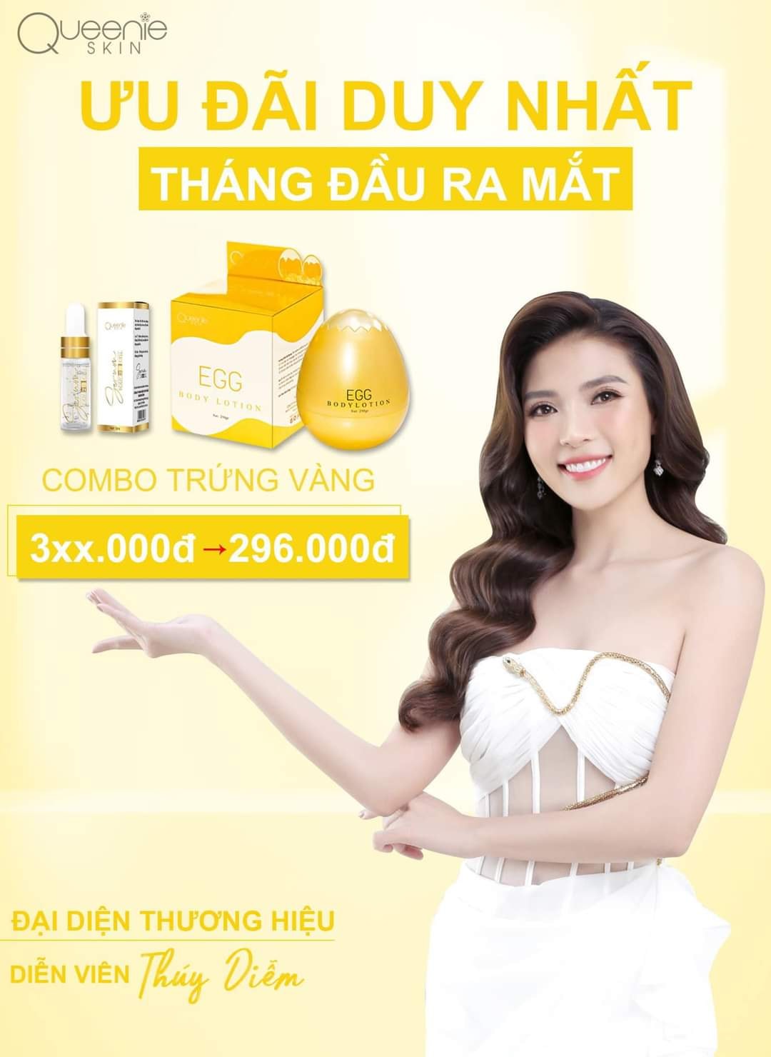 Kem body Trứng Vàng Queenis chính hãng