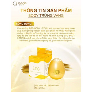 Kem body Trứng Vàng Queenis chính hãng