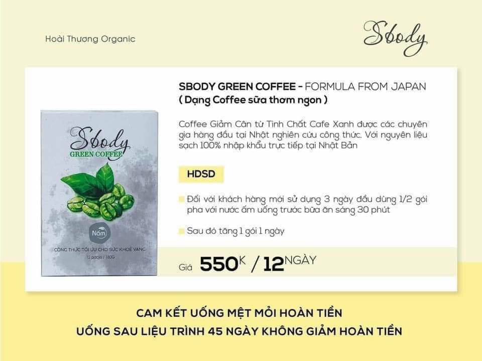 Nấm Giảm Cân Sbody Green Coffee Dạng Bột