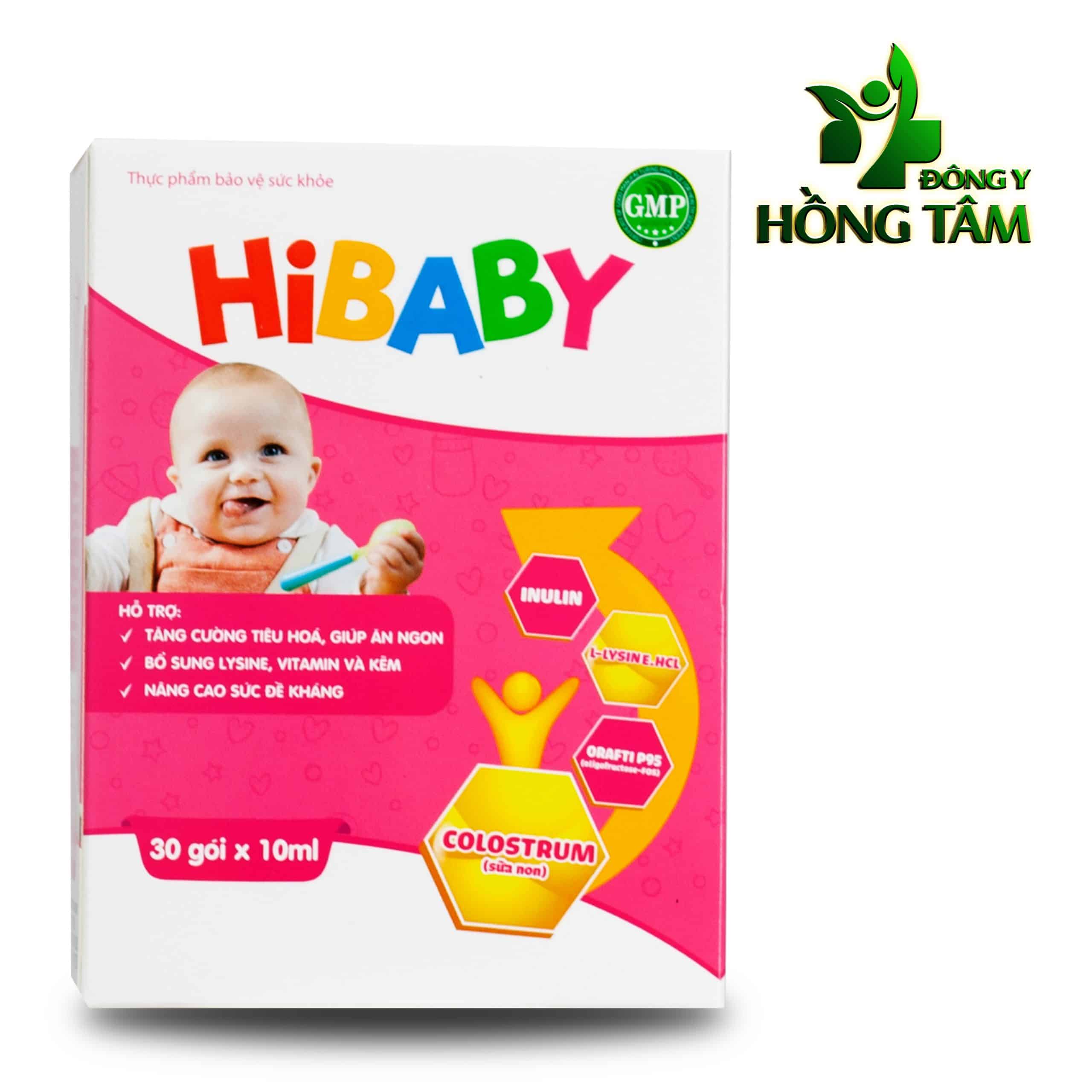 Siro Hibaby giúp trẻ ăn ngon cải thiện hệ tiêu hóa Hồng Tâm