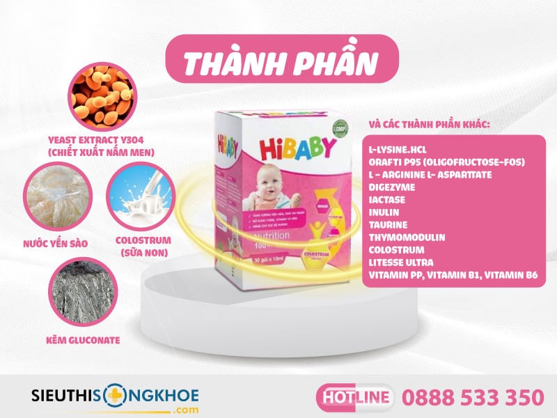 Siro Hibaby giúp trẻ ăn ngon cải thiện hệ tiêu hóa Hồng Tâm