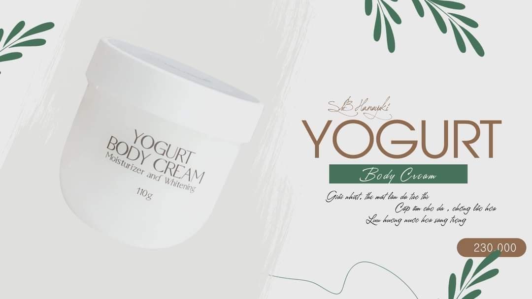 Kem dưỡng trắng da body Yogurt Body Cream Hanayuki