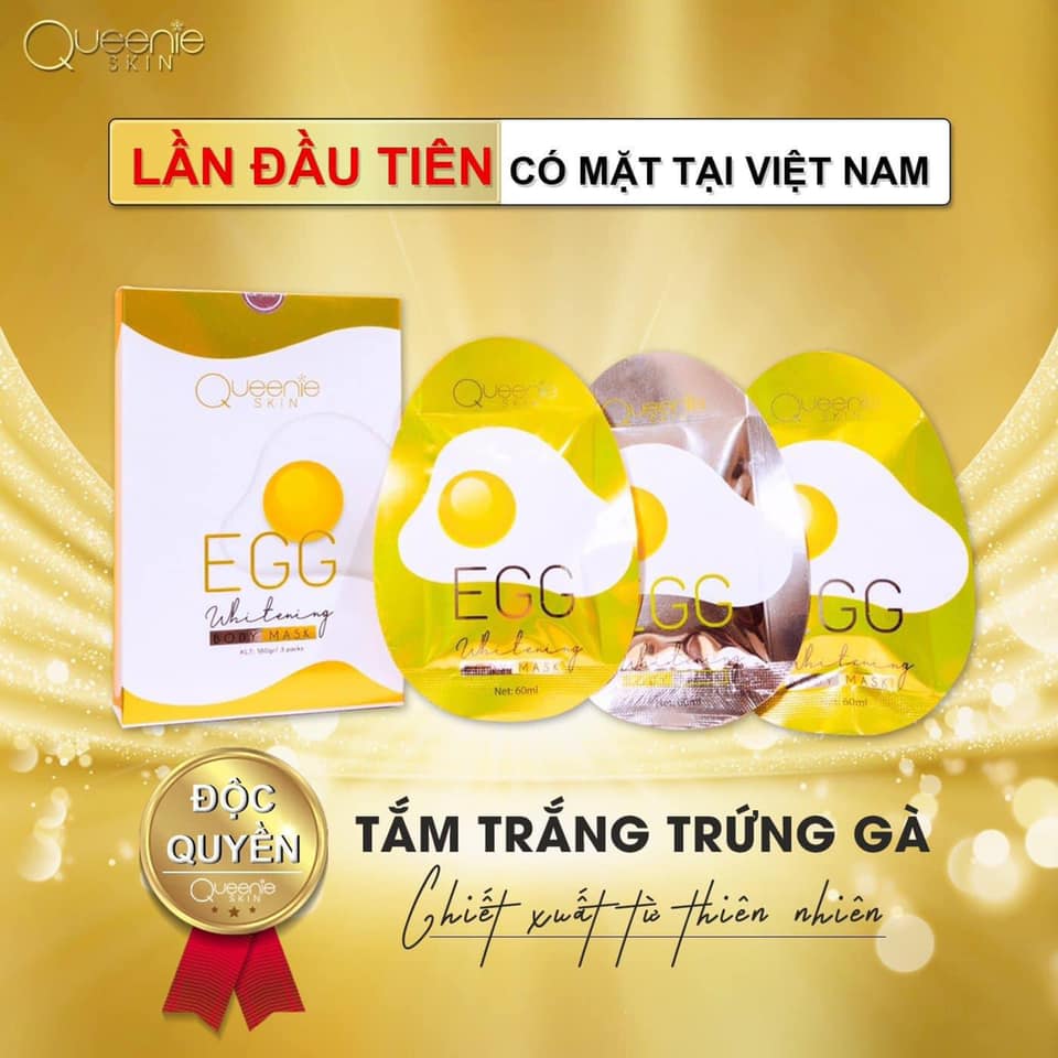 Tắm trắng trứng gà Queenie Skin chính hãng