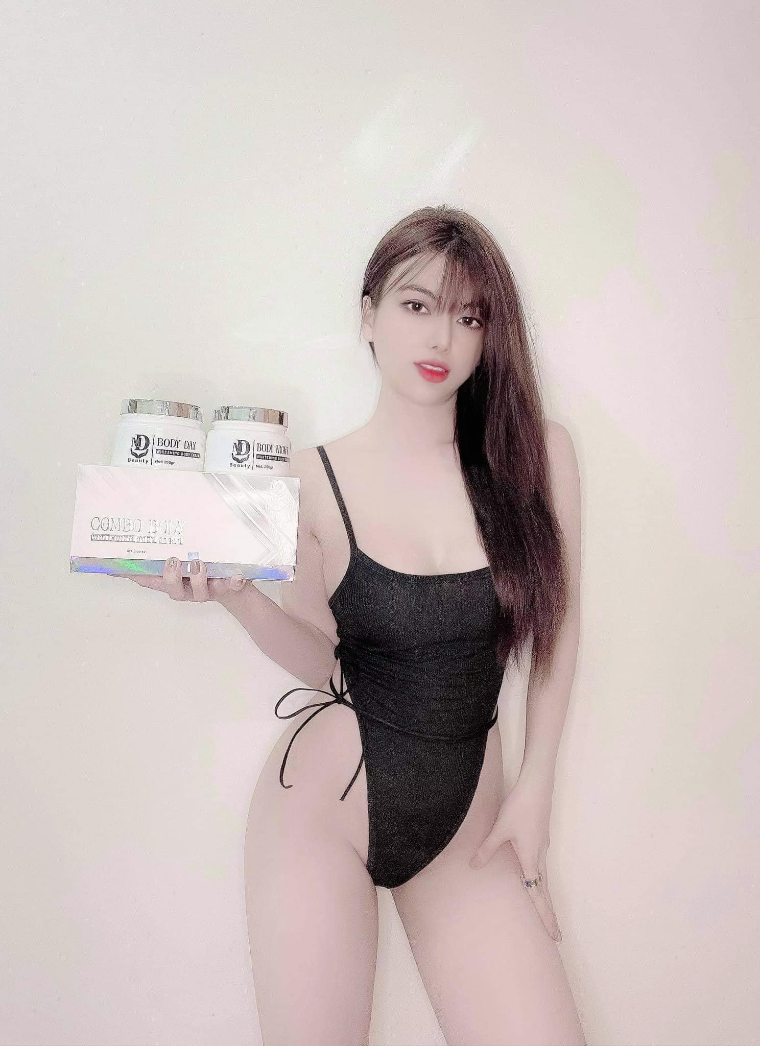 Combo 2 hủ kem body trắng da ngày đêm MD Beauty chính hãng