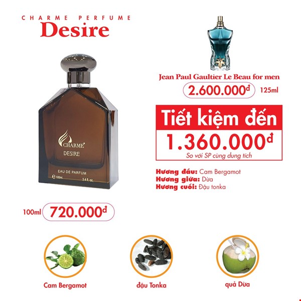 Nước Hoa Nam Charme Desire 100ml