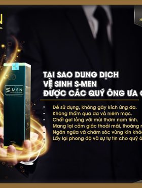 Dung dịch vệ sinh dành cho nam S-Men Đông y Hồng Tâm - 8938529135151