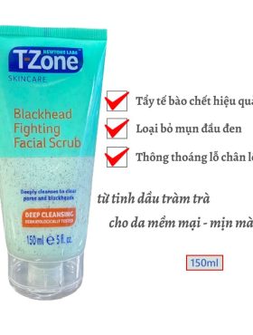 Tẩy Tế Bào chết T-zone giảm mụn đầu đen Blackhead Fighting Facial Scrub 150ml chính hãng - 5012368013047