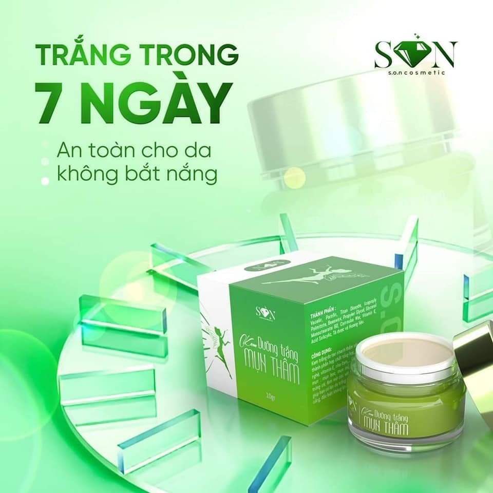 Kem Face SON Màu Xanh Dưỡng Trắng Da Giảm Mụn Thâm