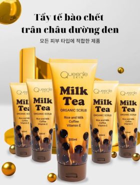 Tẩy tế bào chết Milk Tea trân châu đường đen Queenie Skin chính hãng - 8938513314043