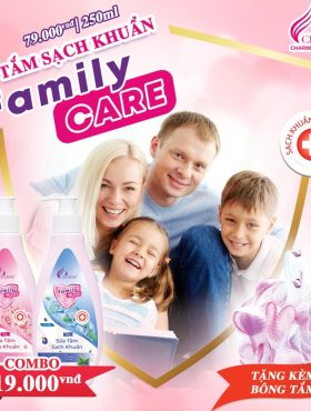 Combo 2 chai sữa tắm sạch khuẩn Charme Family Care Chính hãng - 8936194691590
