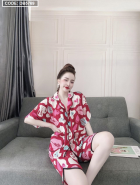 Đồ bộ nữ Pijama tay dơi quần lỡ vải mango - DB5769