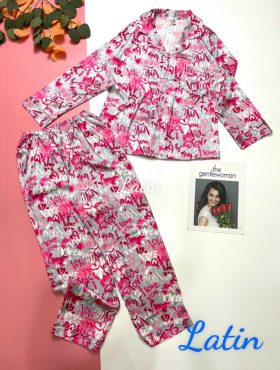 Đồ bộ Pijama tay dài quần dài vải latin xịn - DB5775