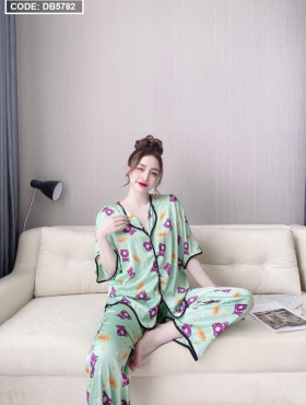 Đồ bộ nữ Pijama tay dơi quần dài - DB5782