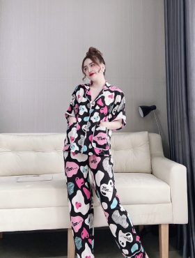 Đồ bộ nữ pijama vải mango tay ngắn quần dài - DB5813
