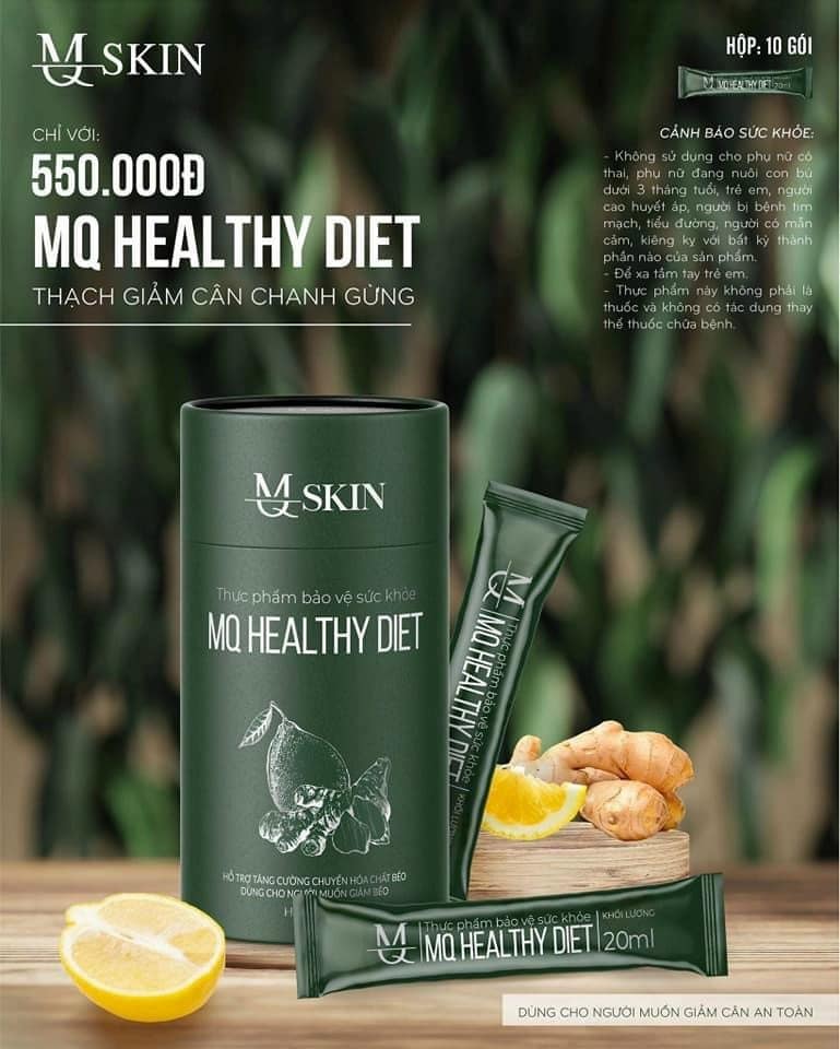 Thạch Giảm Cân Chanh Gừng MQ Skin Healthy Diet