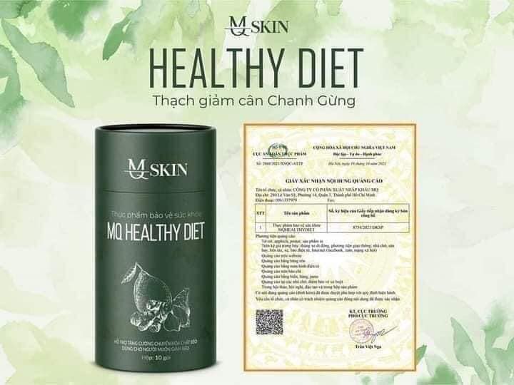 Thạch Giảm Cân Chanh Gừng MQ Skin Healthy Diet