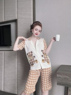 Đồ bộ nữ pijama tay ngắn quần lỡ - DB5859
