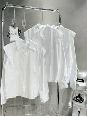 Sơ mi nữ màu trắng vải lụa - SG417