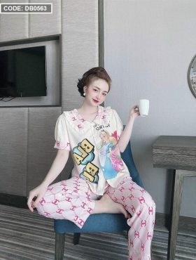 Đồ bộ nữ pijama tay ngắn quần dài - DB0563