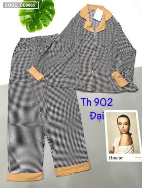 Đồ bộ pijama tay dài quần dài phối - DB0665