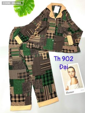 Đồ bộ pijama tay dài quần dài phối - DB0665