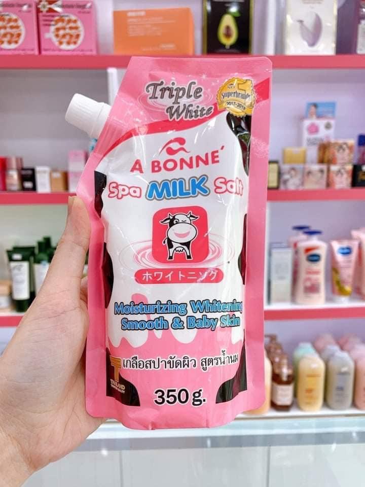 Muối tắm sữa bò tẩy tế bào chết A Bonne Spa Milk Salt 350g Thái Lan