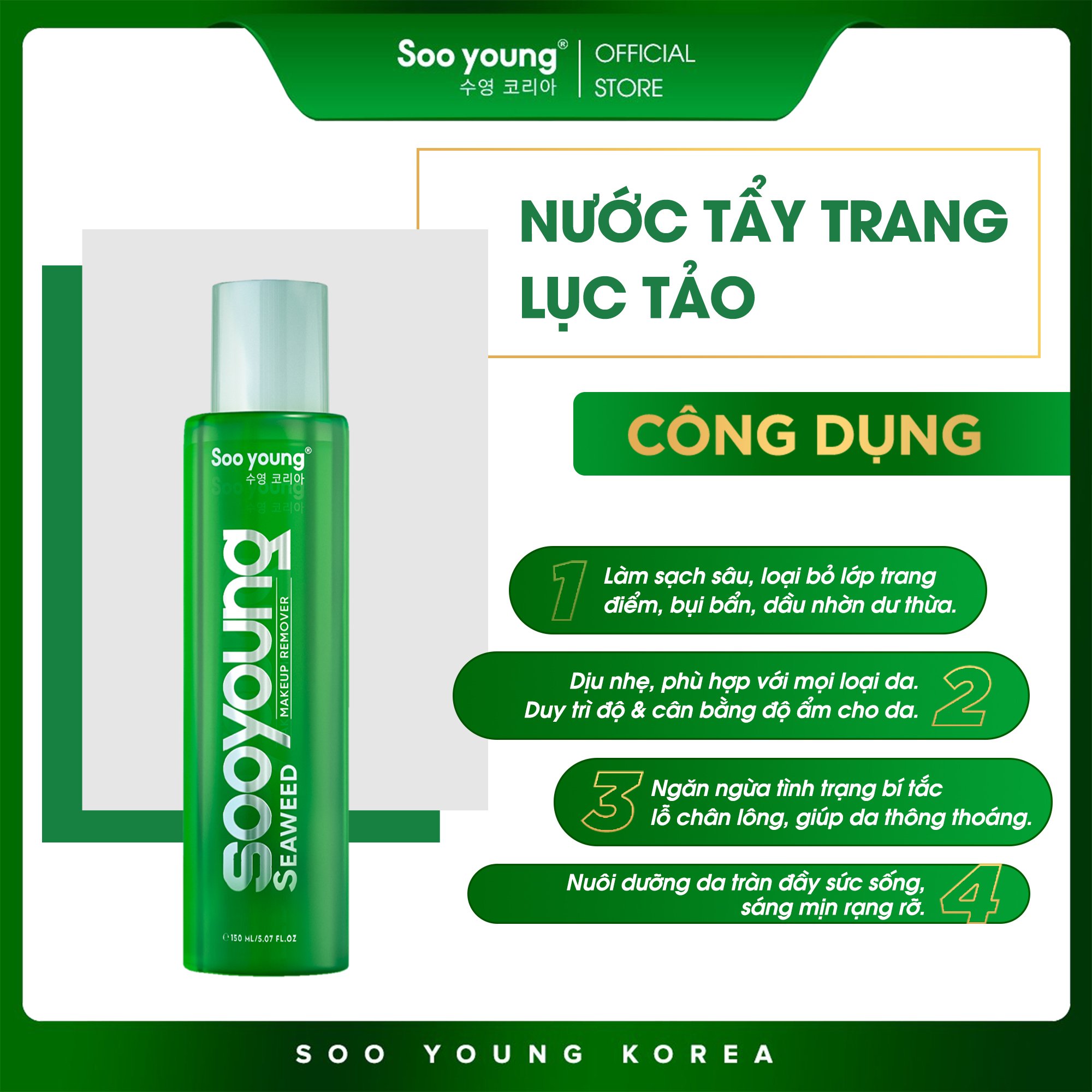 Tẩy Trang Lục Tảo Soo Young