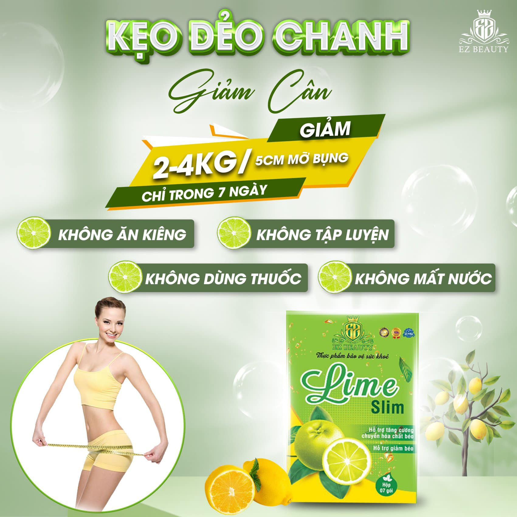 Kẹo Giảm Cân Chanh Lime Slim Ez Beauty