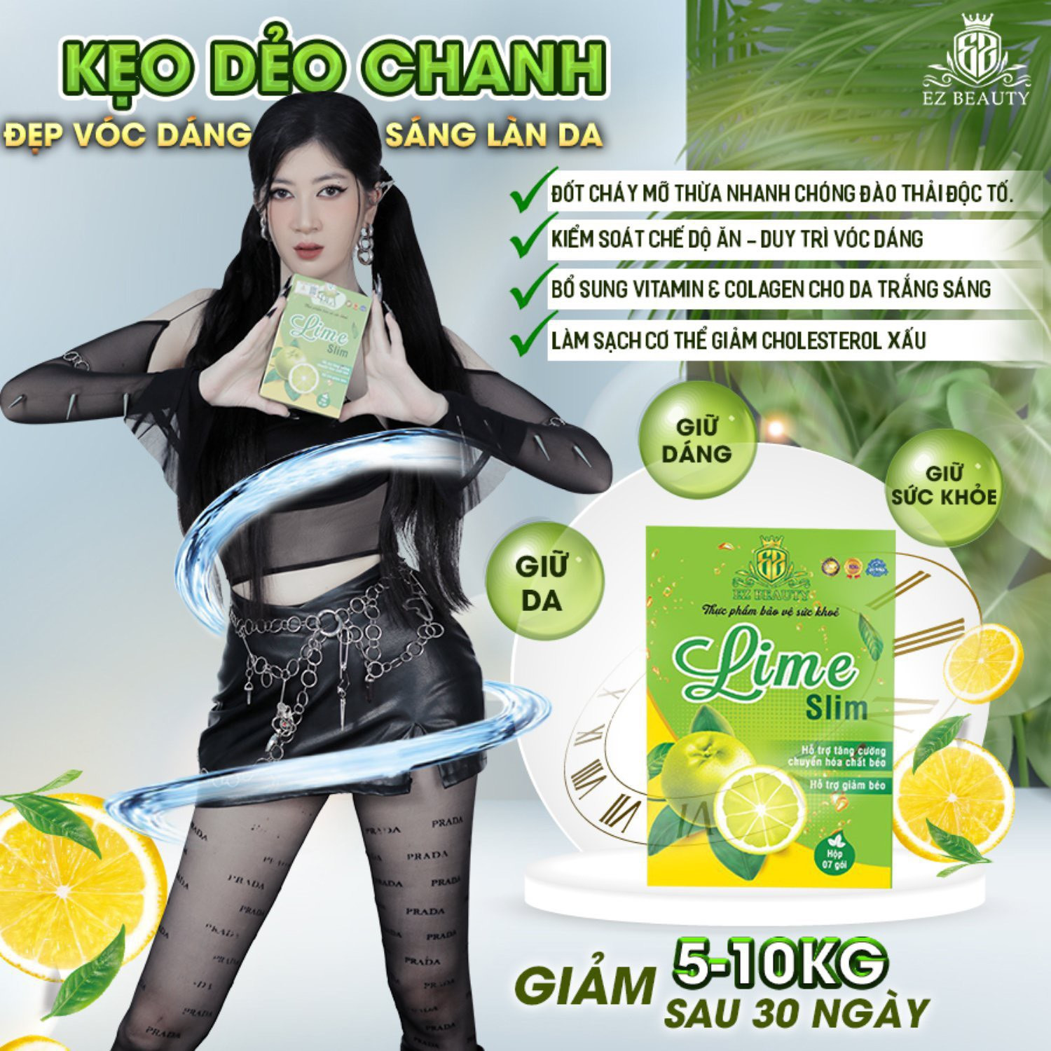 Kẹo Giảm Cân Chanh Lime Slim Ez Beauty