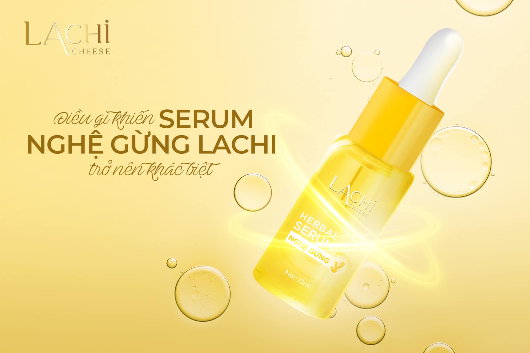 Serum Tinh Chất Nghệ Gừng Lachi Cheese Tặng Kem Face