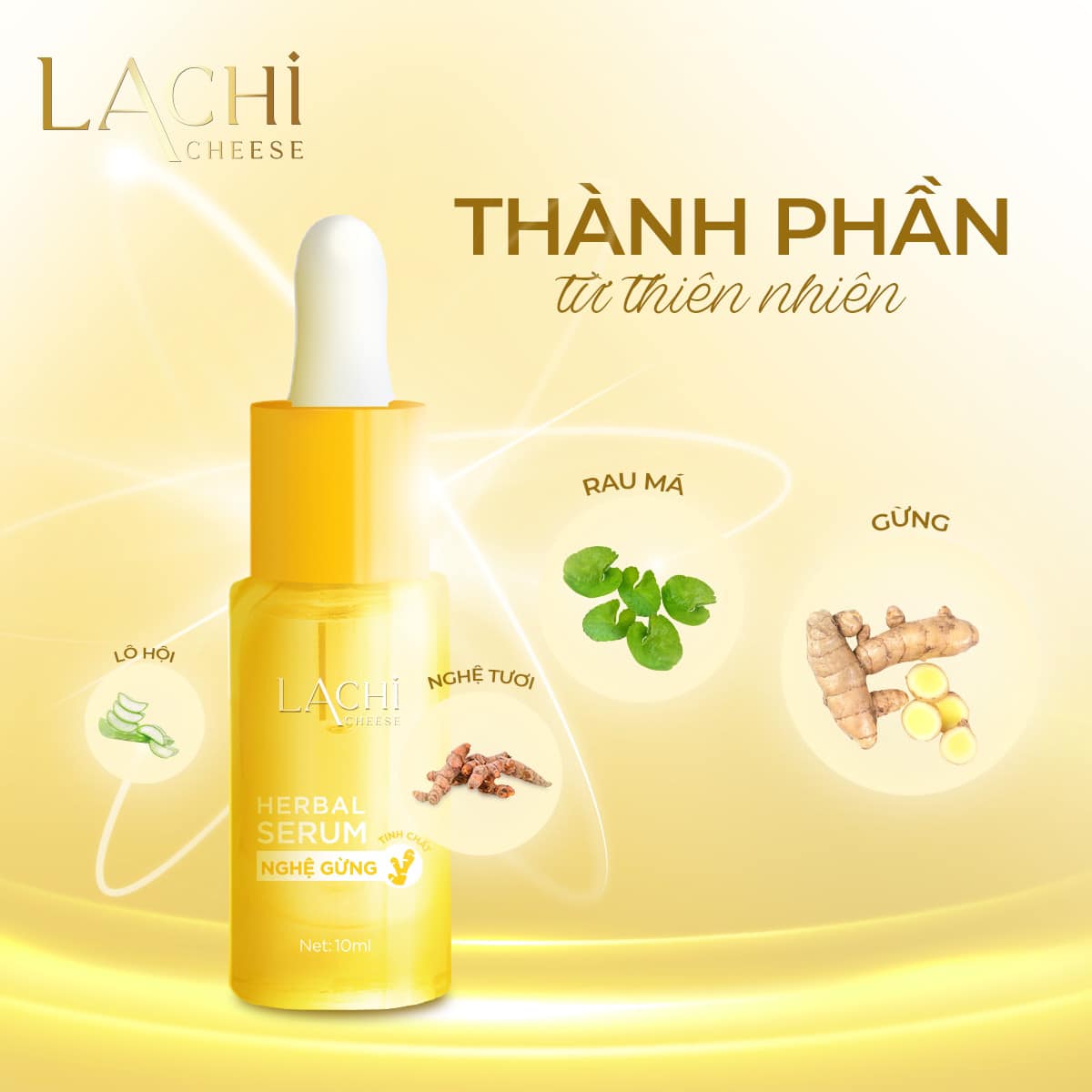 Serum Tinh Chất Nghệ Gừng Lachi Cheese Tặng Kem Face