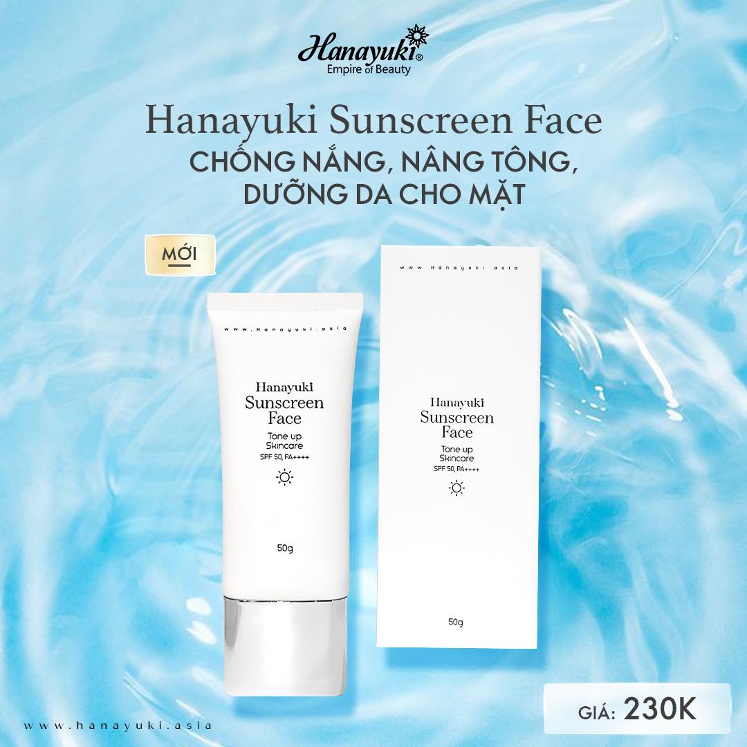 Kem Chống Nắng Hanayuki Sunscreen Face Tone Up Skincare