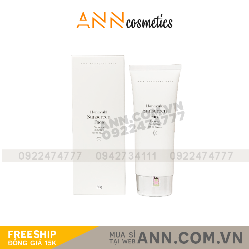 Kem Chống Nắng Hanayuki Sunscreen Face Tone Up Skincare