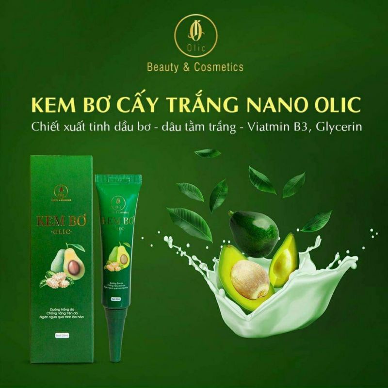 Kem Bơ Cấy Trắng Nano Olic