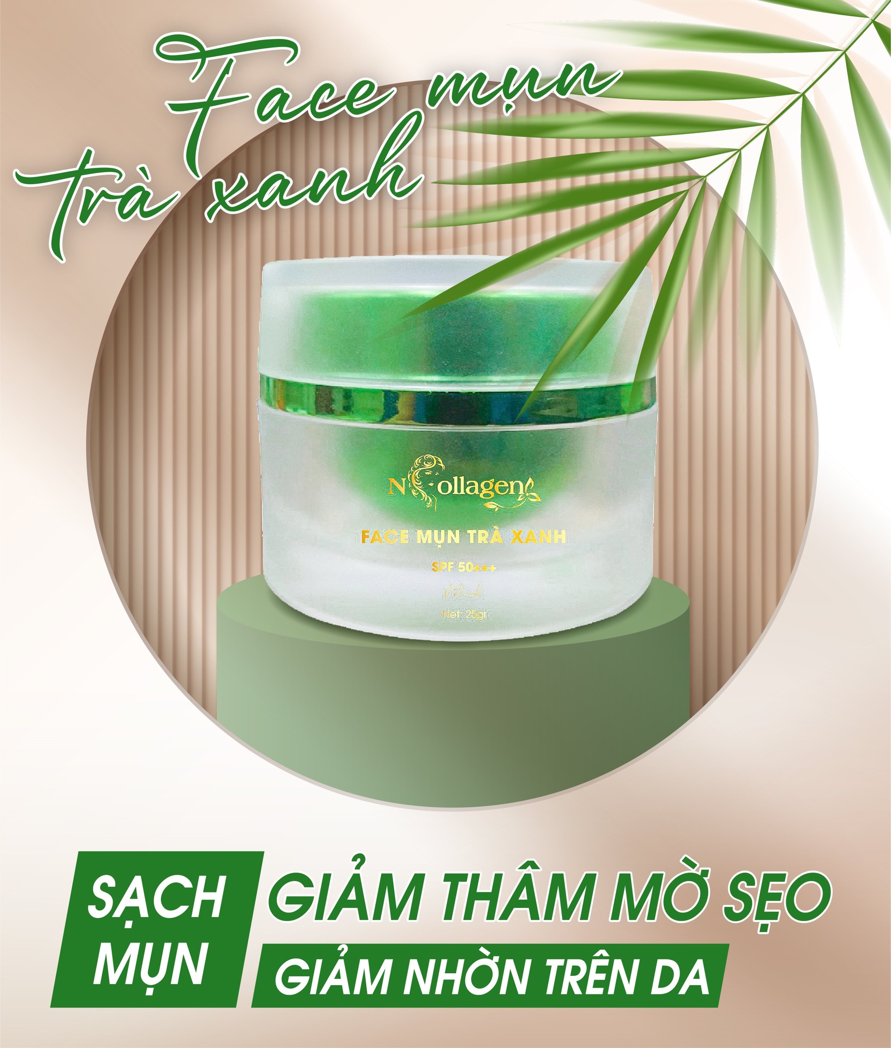 Kem Face Giảm Mụn Tinh Chất Trà Xanh N Collagen