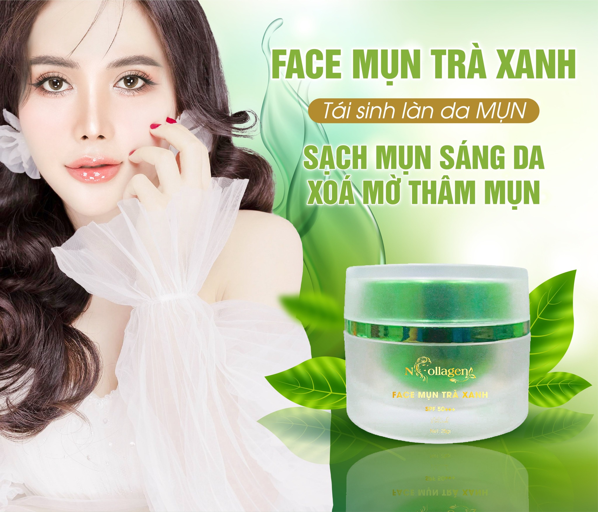 Kem Face Giảm Mụn Tinh Chất Trà Xanh N Collagen