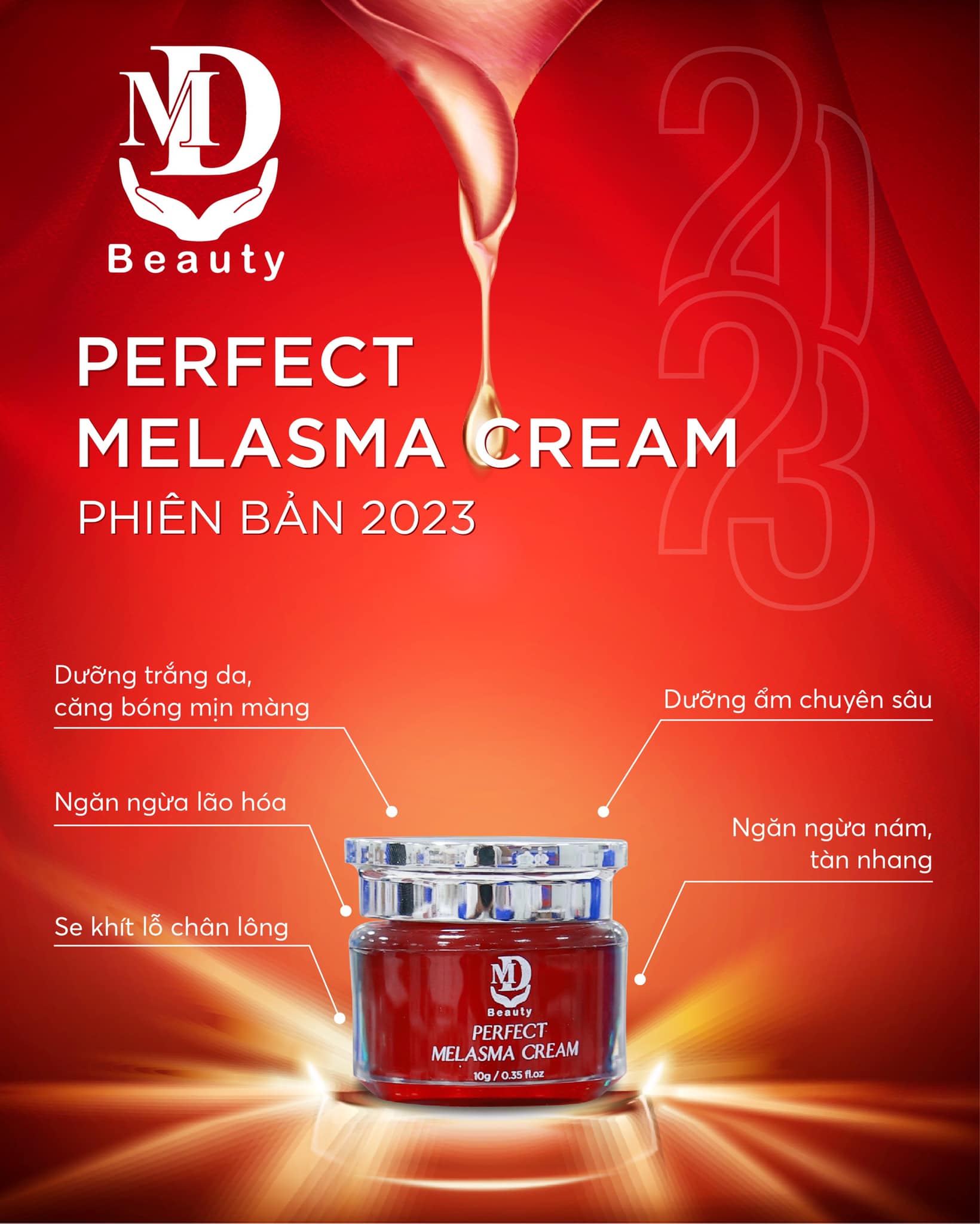 Kem Nám Lựu Đỏ Mini MD Beauty Perfect Melasma Cream