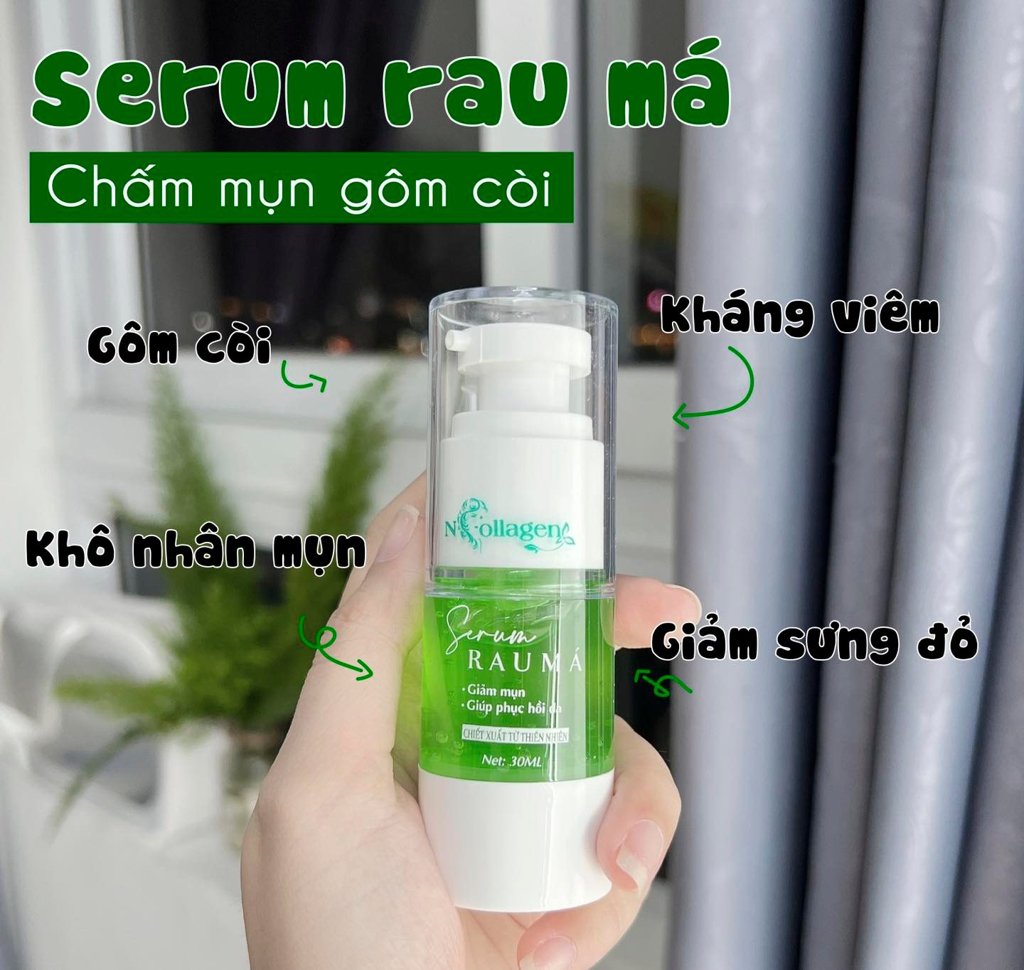 Serum Chấm Mụn Rau Má N Collagen