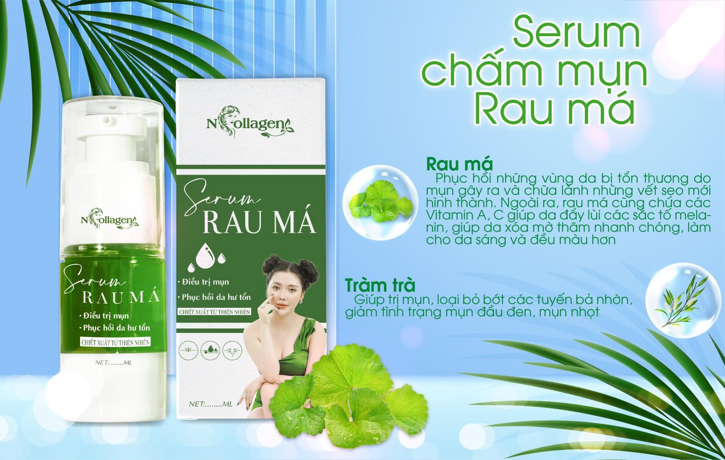 Serum Chấm Mụn Rau Má N Collagen